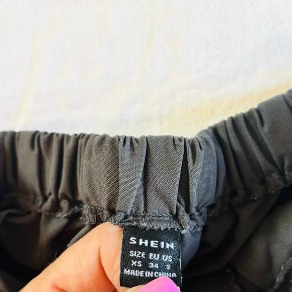 🌻Y2k ICON Black‎ Drawstring Parachute Pants in Black XS - Picture 7 of 9